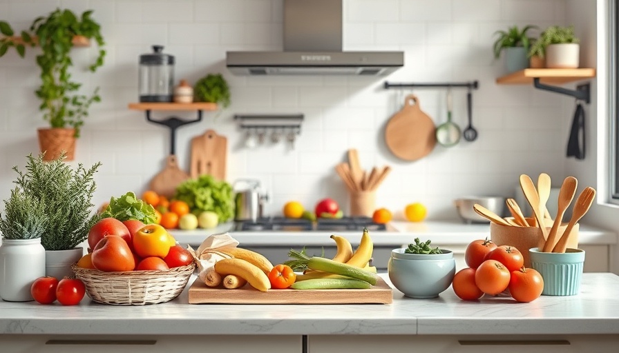 Clean and organized kitchen setup for safe food preparation.