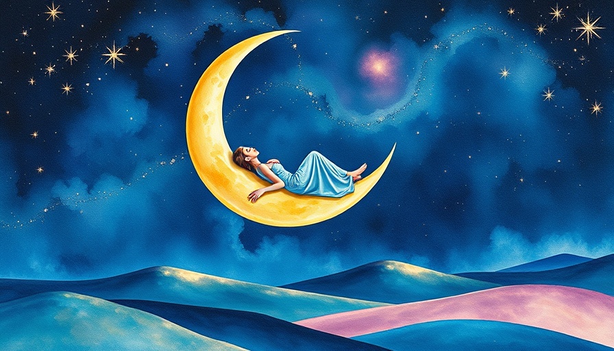 Get Out of Your Own Way: Dreamscape of person on crescent moon.