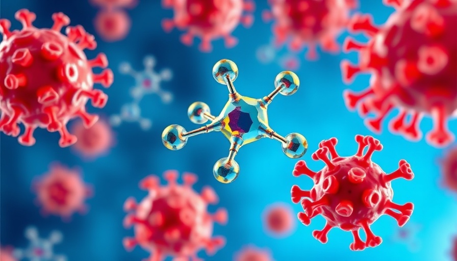 Illustrative image of cancer-fighting bile acids interacting with cells.