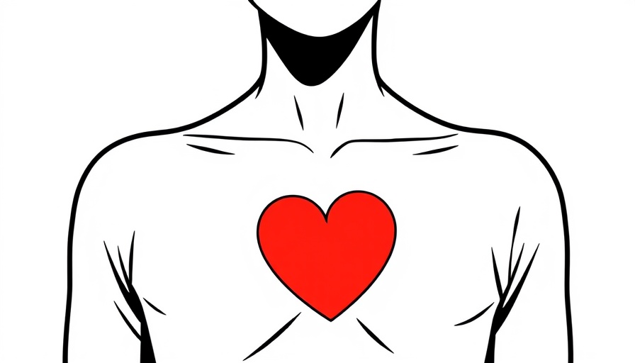 Minimalistic illustration of a person with a heart symbol, health and wellness articles.