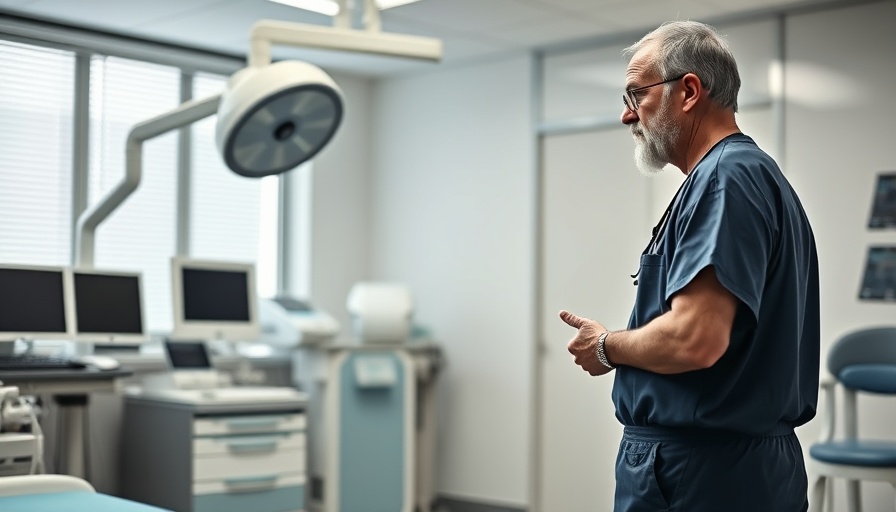 Doctor in medical office discussing LASIK eye surgery after Intacs.