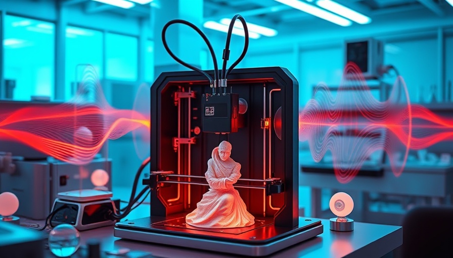 In Vivo 3D Printing using Sound in a futuristic lab setting.