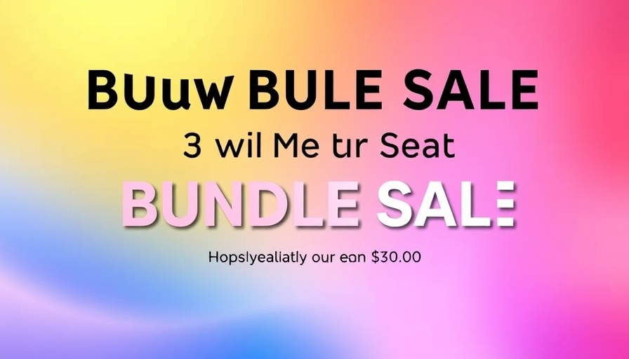 Promotional image with colorful gradient and text for health and wellness bundle sale.