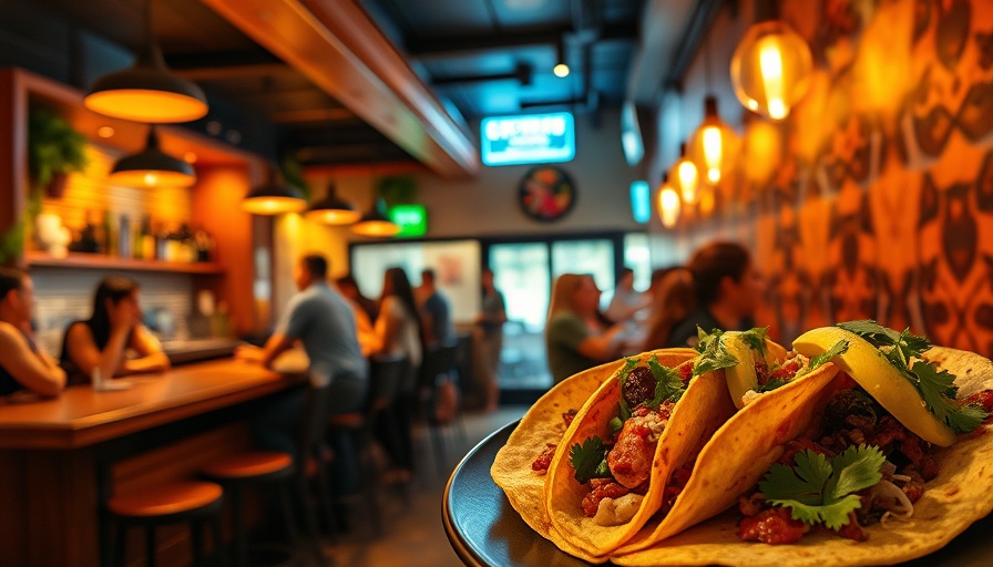JUJU Kitchen & Cocktails Sacramento's inviting interior and delicious tacos.
