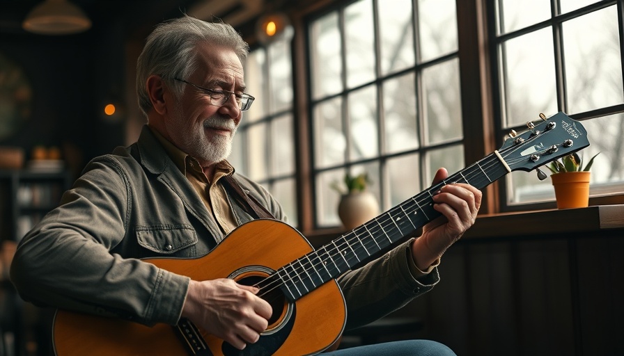 Guitarist playing in a cozy restaurant, creating a serene atmosphere.