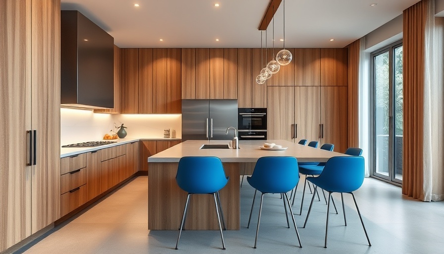 Modern kitchen design by MAK Design + Build with wooden cabinetry.