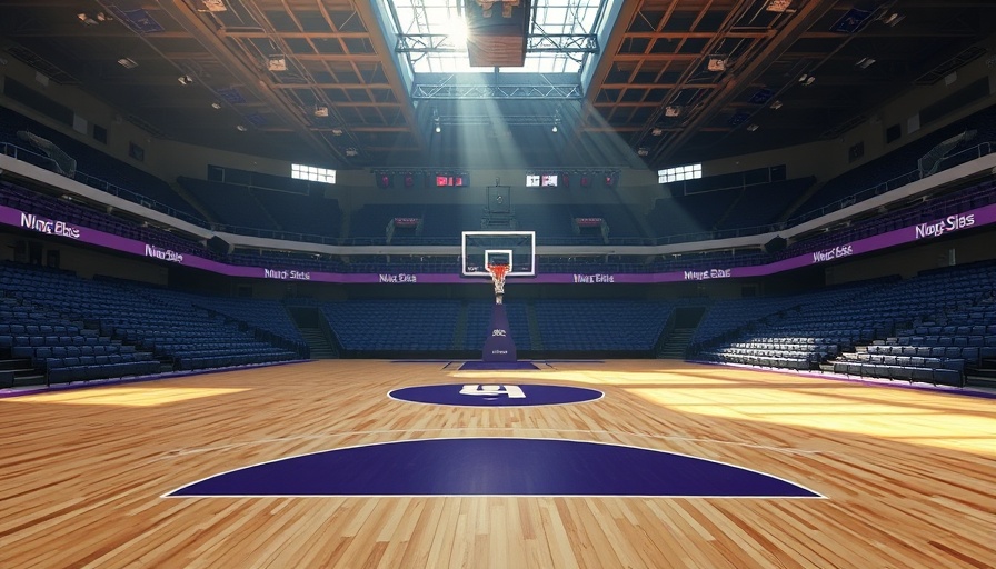 Sacramento Kings offseason, empty basketball court.