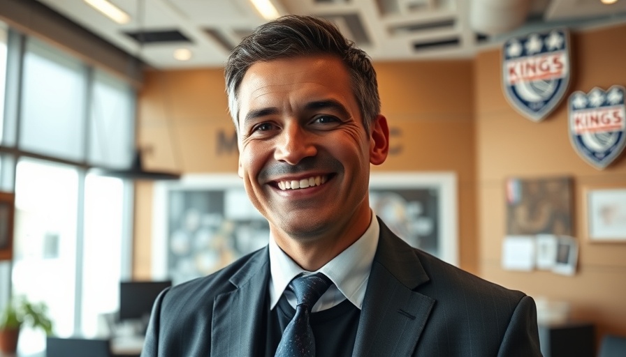 Sacramento Kings new assistant coach in modern office with basketball decor.