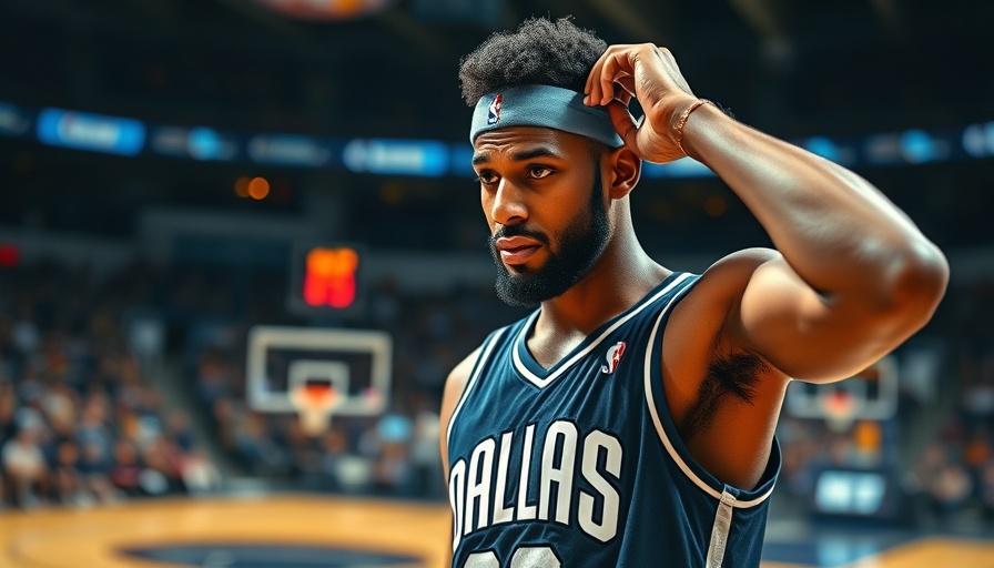 Kyrie Irving adjusting headband during a game on court.