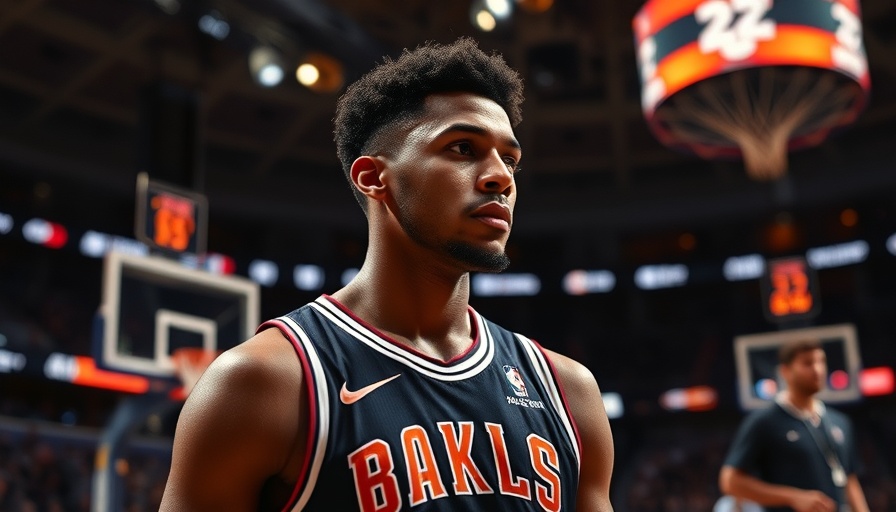 NBA player's contemplative moment on court after game.