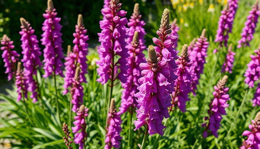 Purple penstemon flowers, drought-tolerant planting, Sacramento preferred plant list.