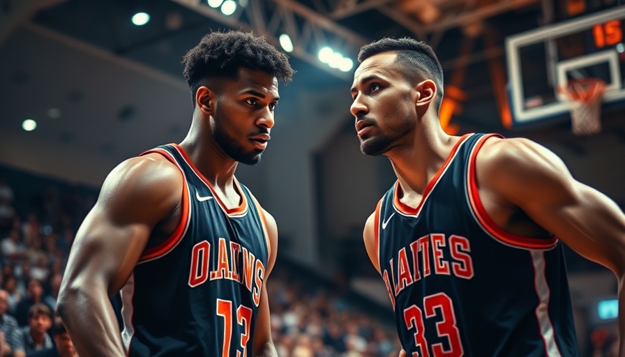 Intense basketball players making offseason decisions on the court.