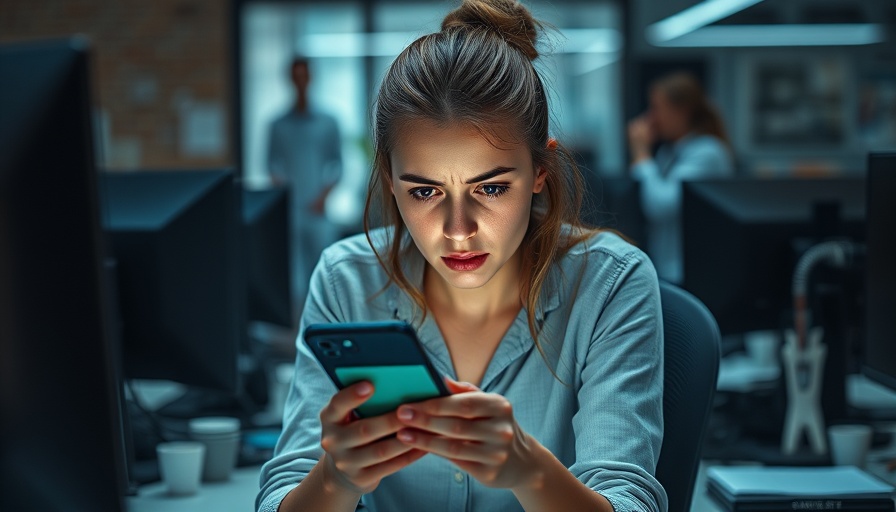 Frustrated woman facing app registration delays in health technology.
