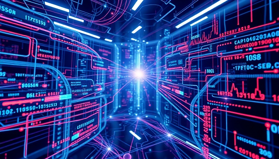 Futuristic digital network interface representing TEFCA New Standard Operating Procedure