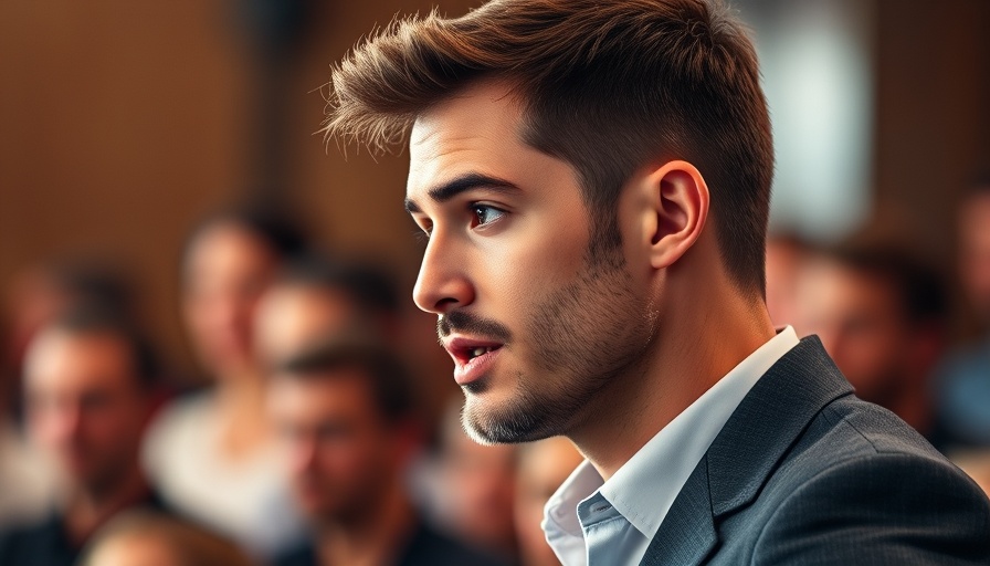 Focused speaker discussing benefits of collagen supplements
