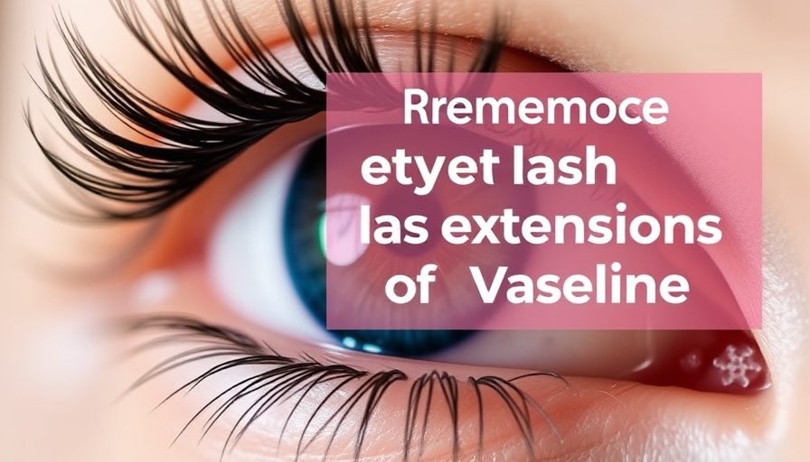 Colorful eyelash extensions and removal tips with Vaseline.