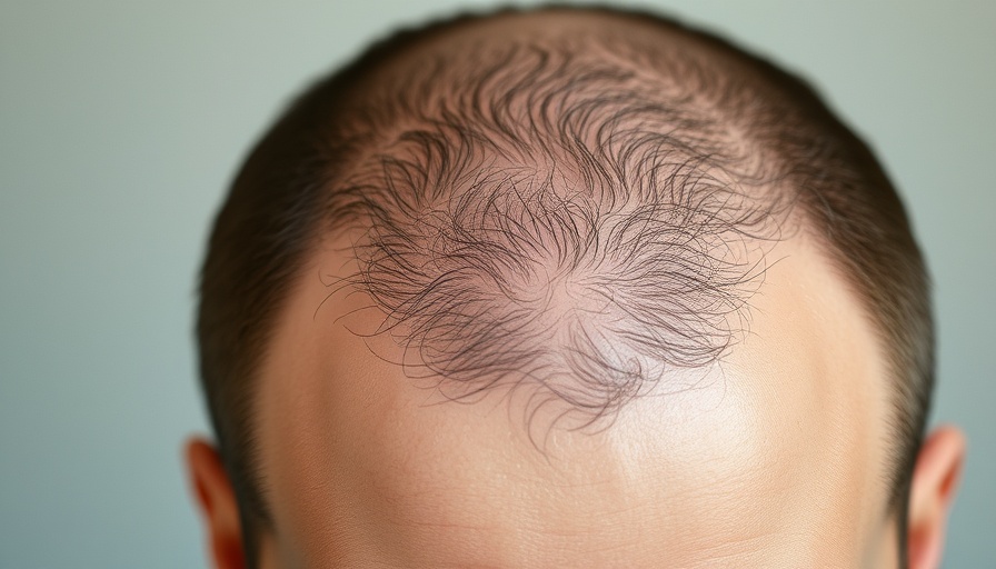 Close-up of balding man highlighting hair fall issues in men.