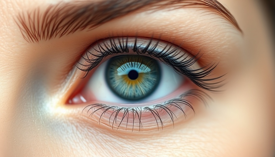 Close-up of eye emphasizing eye health for summer protection.