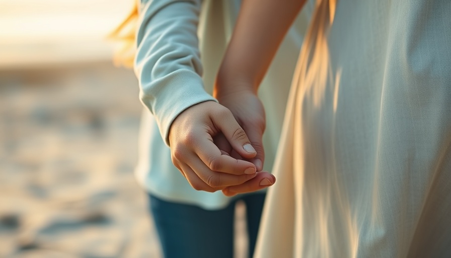 Parent and child holding hands illustrating emotional bond, linking to impact of chemicals on a child's brain.