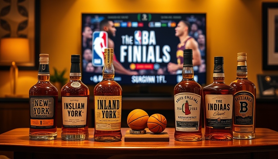 New York vs Indiana Bourbons for NBA Finals display with basketball decor