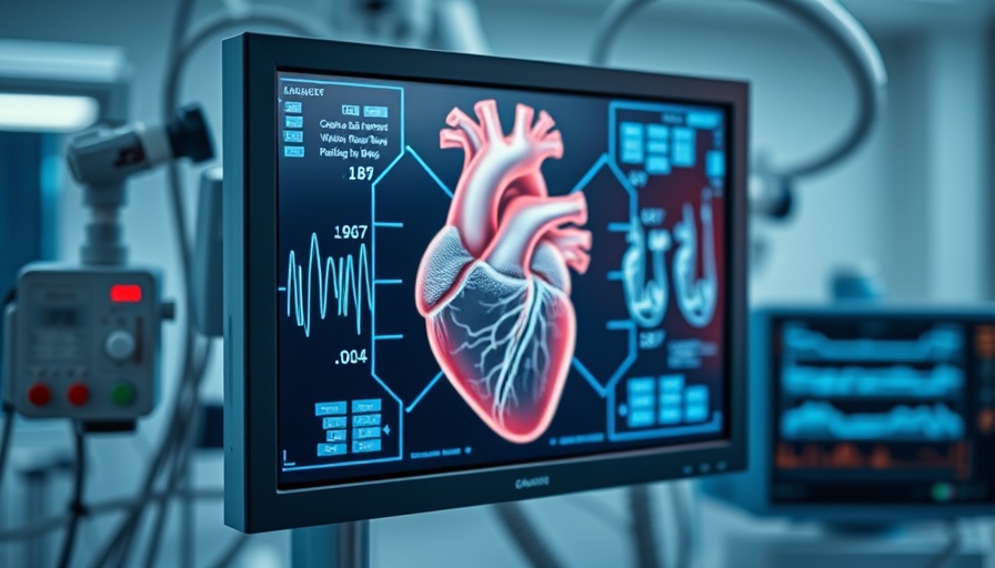 Close-up of heart diagram on cardiology monitor, related to upcoding in cardiology.