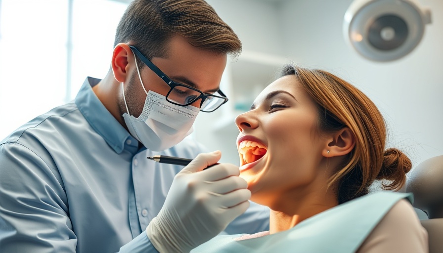 Omaha top-rated orthodontist examining a patient's teeth in a clinic.