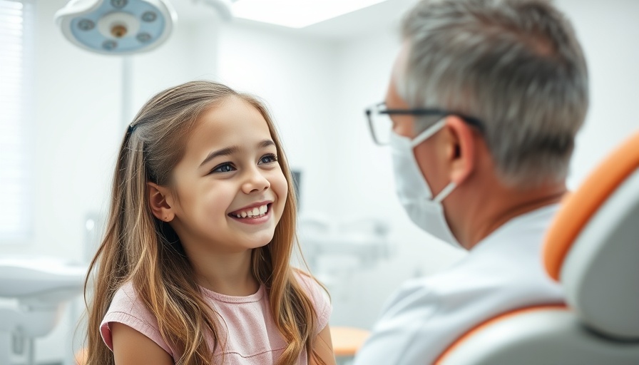 Young girl interacting with orthodontist in Omaha clinic.