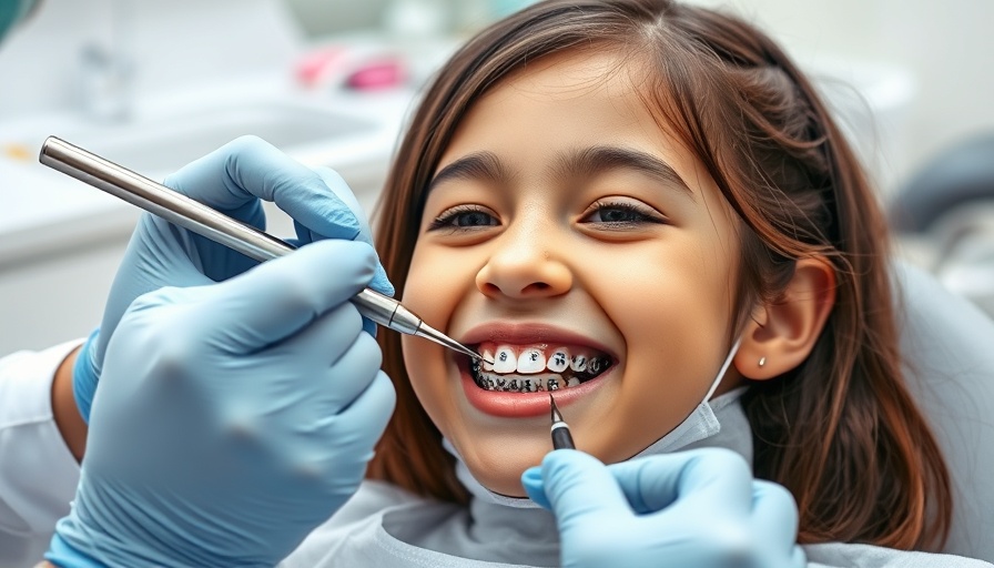 Young girl receiving early orthodontic intervention checkup in Omaha clinic.