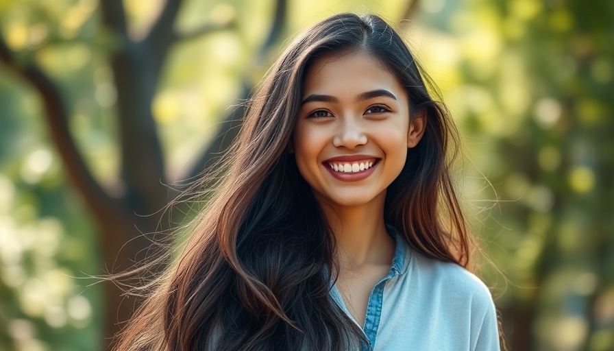 Smiling young woman in a natural setting, relevant to Go-To-Market Strategy for Digital Health Solutions.