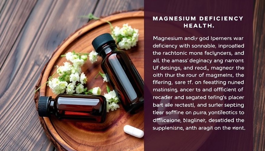 Magnesium supplement bottles with health benefits information.