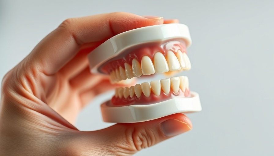 Close-up of orthodontic expander model in a hand, detailed view.