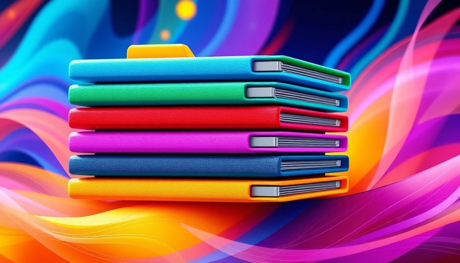 Colorful digital folder icons representing organization