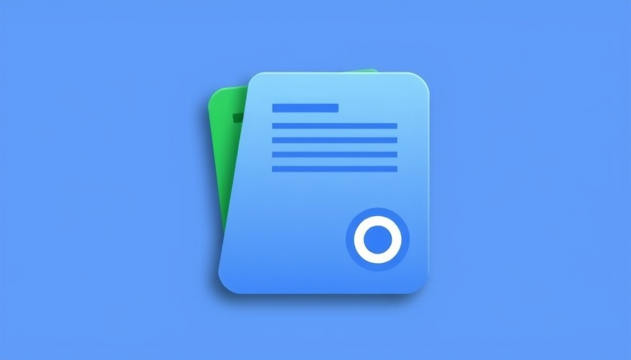 Stylized Google News icon illustration with layered papers.