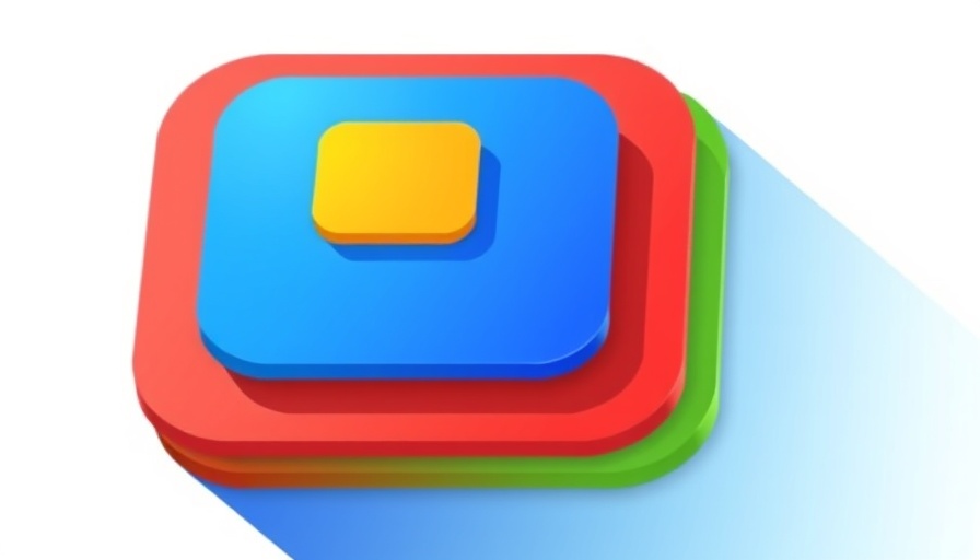 Minimalist blue and multicolor app icon design.