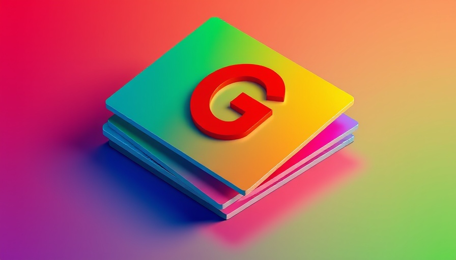 Abstract news article representation with 'G' symbol.