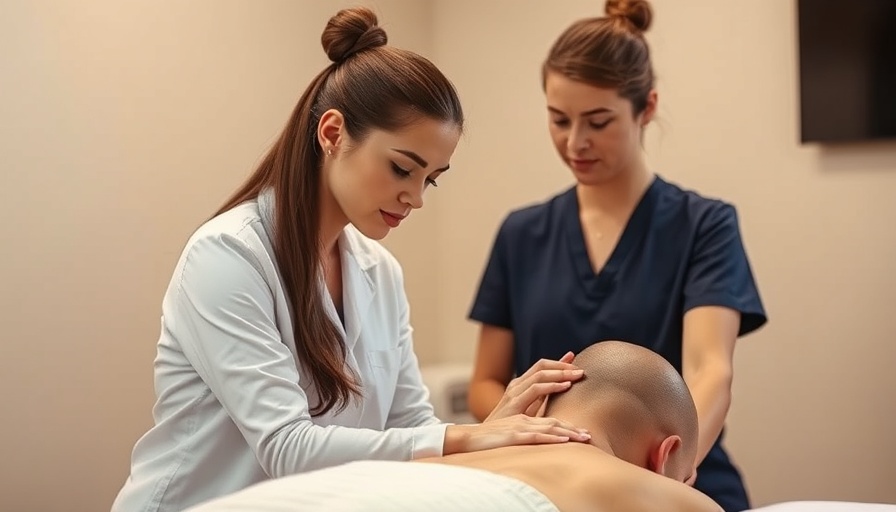 Chiropractor examining patient highlighting importance of outcome measures in chiropractic care.