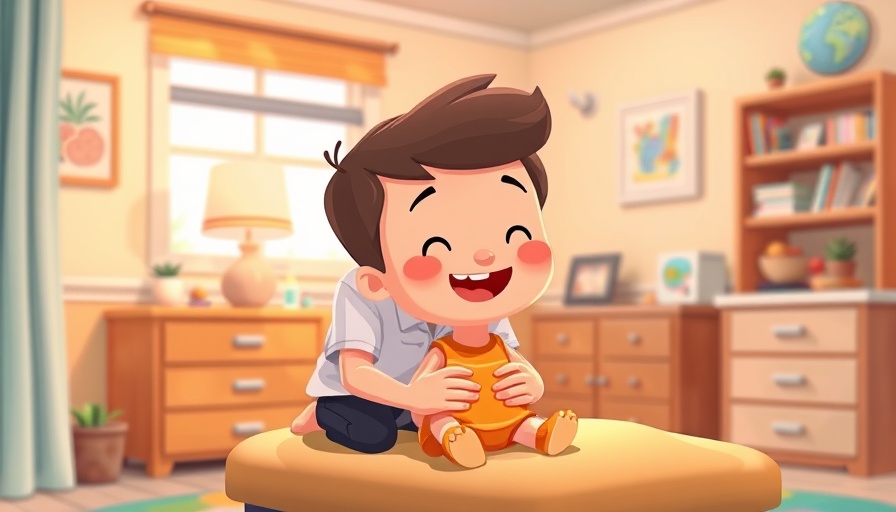 Chiropractor for preventative medicine in cozy cartoon room.