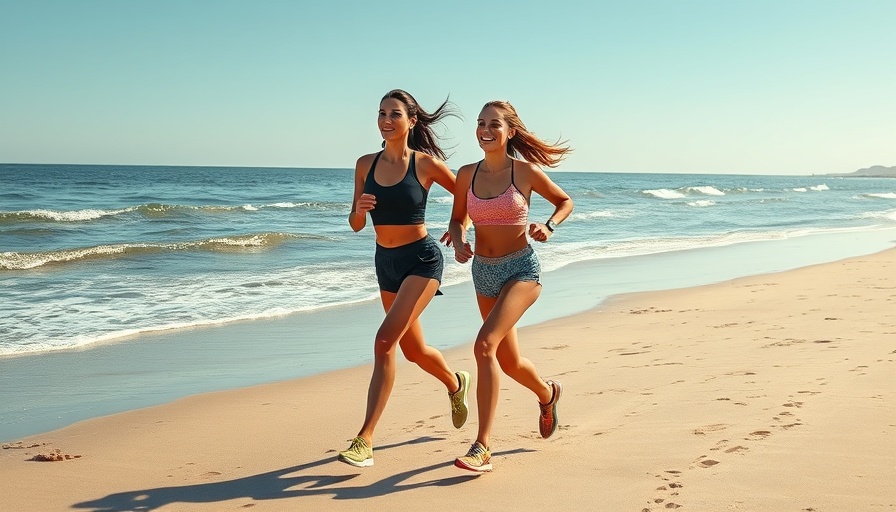 Athletic women jogging on beach, Vitamin Infusions Wall Township NJ wellness.