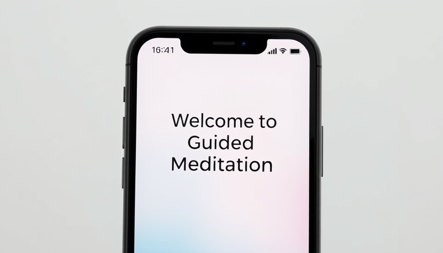 Minimalist phone screen displaying a free guided meditation app interface.