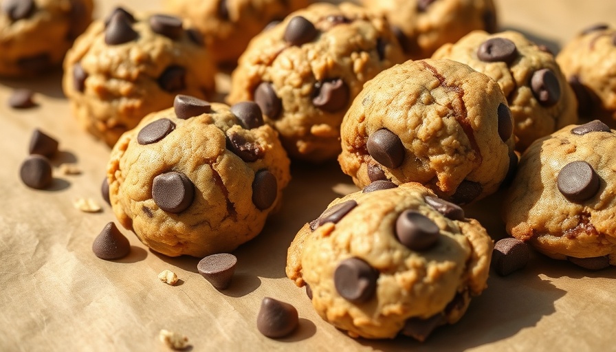 Chunky monkey cookie bites with chocolate chips.
