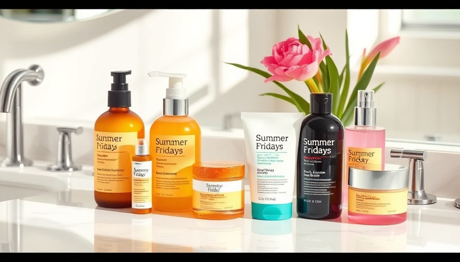 Summer Fridays products review: elegant skincare items on marble counter.