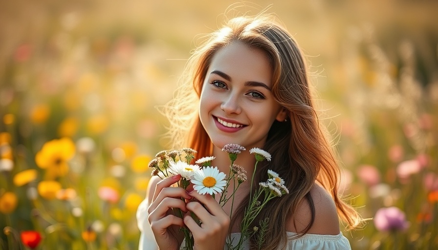 Young woman holding wildflowers in a sunlit meadow, 12-week summer reset.