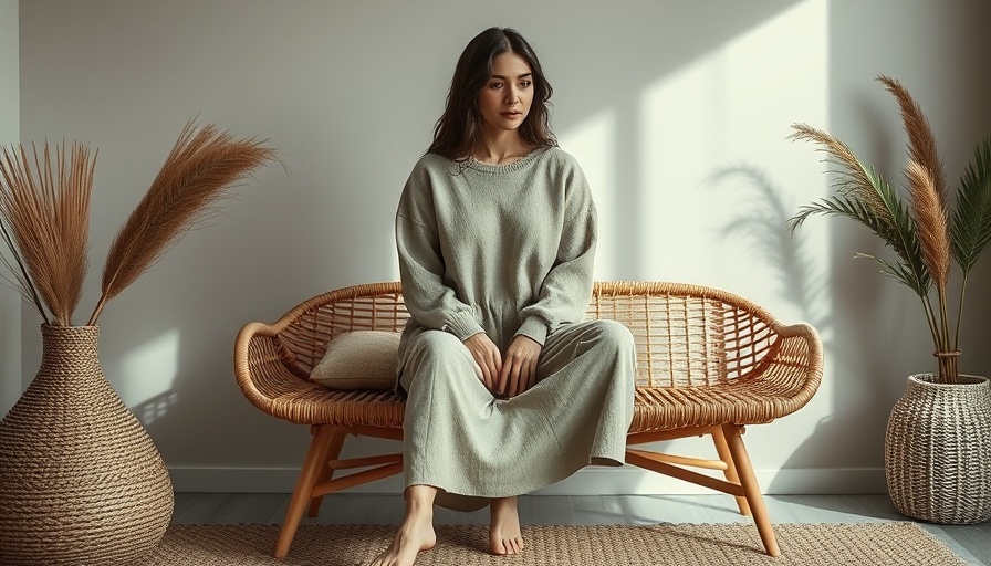 Minimalist cozy fashion in a serene bedroom setting.