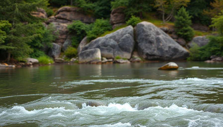 Serene river landscape for 5 Day Meditation Challenge inspiration.