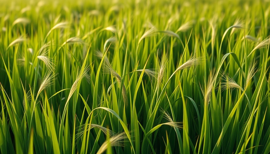 Serene green grass field for meditation and stress relief.