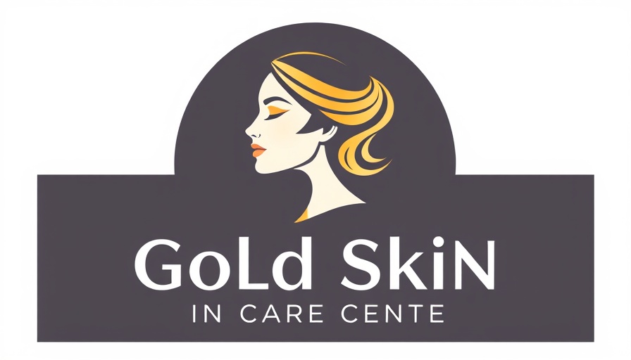 Minimalistic logo of Gold Skin Care Center featuring elegant female profile.