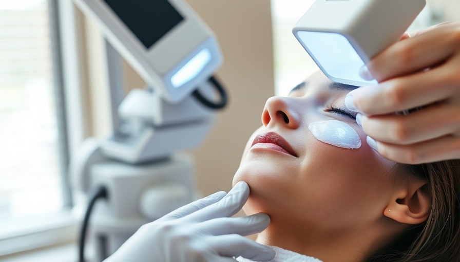 Woman receiving IPL rosacea treatment at clinic.