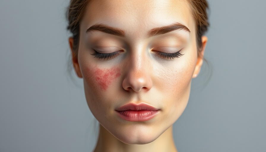 Illustration of rosacea treatment effects in San Diego.