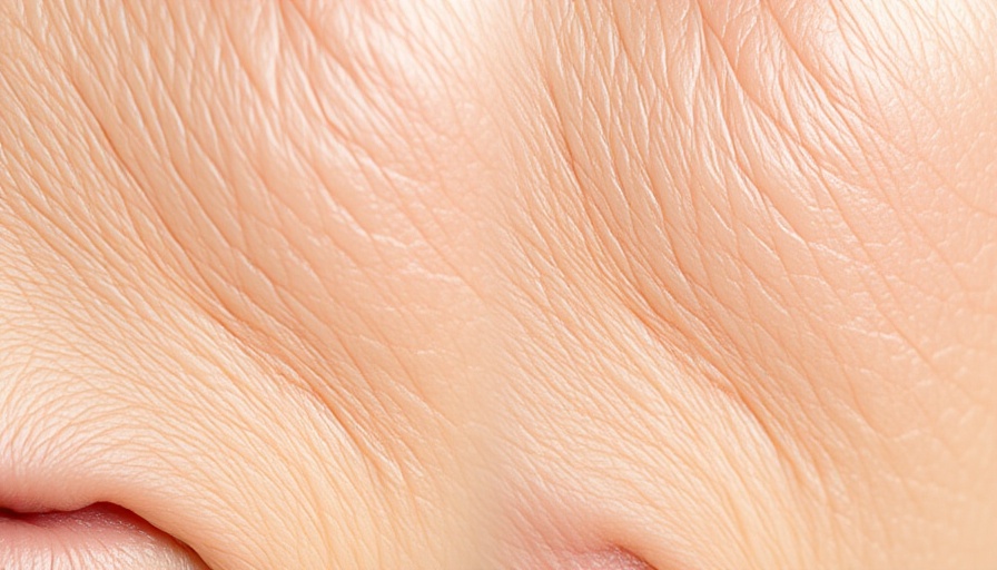 Close-up of skin showing before and after laser resurfacing effects.