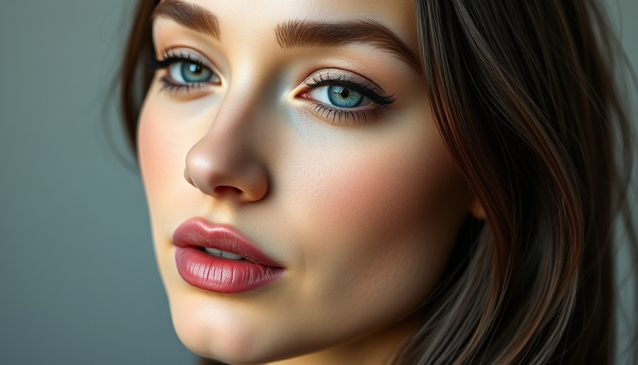 Full-face permanent makeup close-up portrait highlighting flawless features.